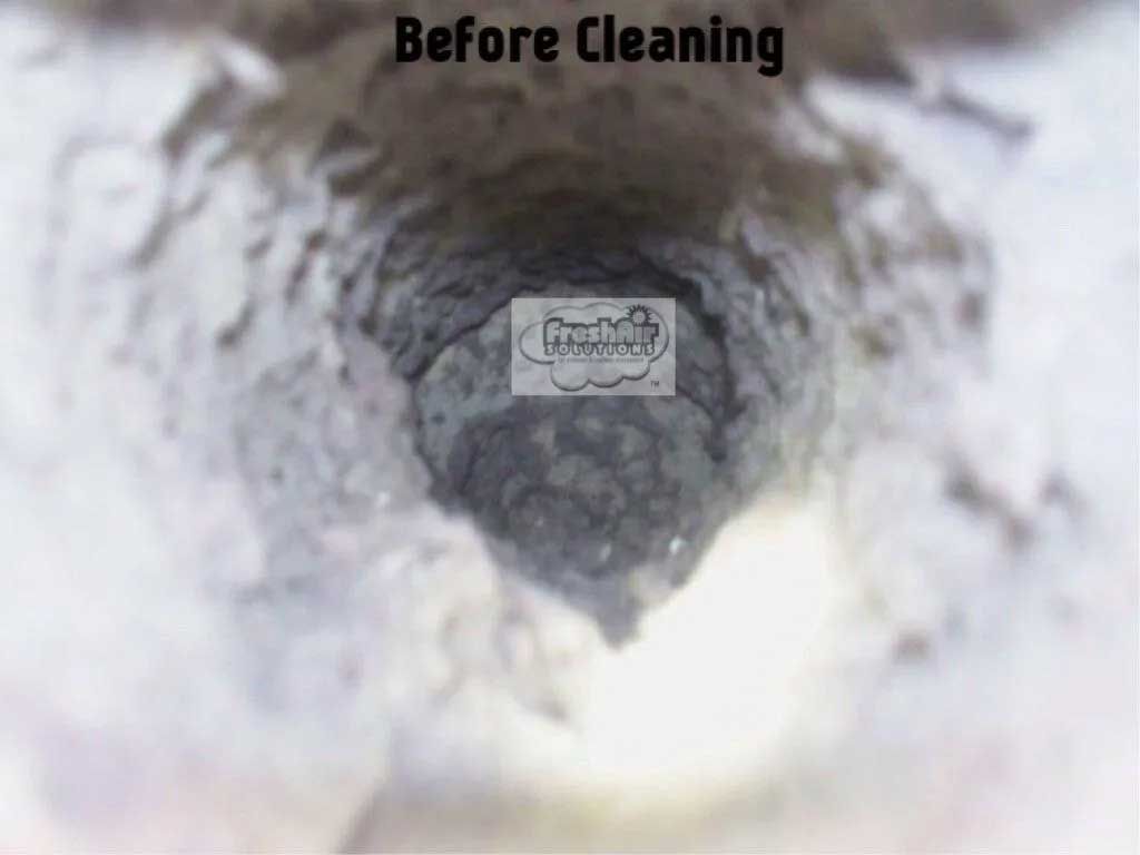 Inside of a dirty air duct with
