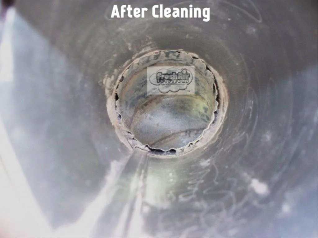 Inside of a dirty air duct with