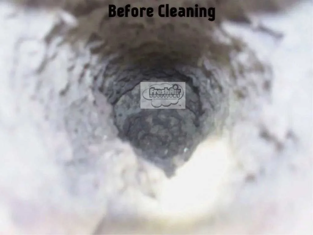 Inside of a dirty air duct with